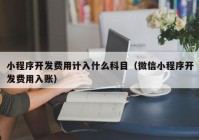 小程序开发费用计入什么科目（微信小程序开发费用入账）